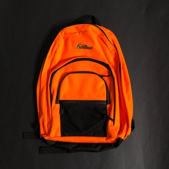 Neon orange fleece backpack main image 4